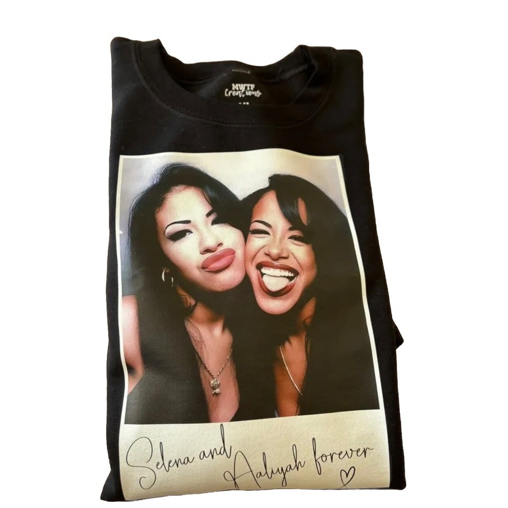 Vintage Selena & Aaliyah Forever Photo Booth T-Shirt Unisex‎ Size XL